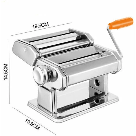 Machine à Pates Manuelle Acier Inoxydable Outil Polyvalent Réglable En épaisseur, Laminoir Et Manivelle - Nouilles Fraches Maison Spaghetti, Lasagnes – Image 2