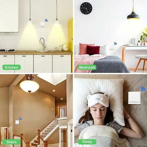 Interrupteur Sans Fil Autoalimenté, Sans Pile, Télécommande Sans Fil Pour Les Lumières Et Appareils électriques, étanche Et Sûr, Pouvant être Installé Directement Dans Une Salle De Bain, Etc. (1 To 1) – Image 5