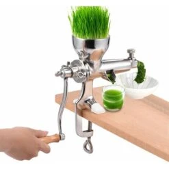 Extracteur De Jus Manuel, Presse-agrumes D'Herbe De Blé Extracteur De Jus Manuel En Acier Inoxydable Pour Herbe De Blé, Légume Et Fruit
