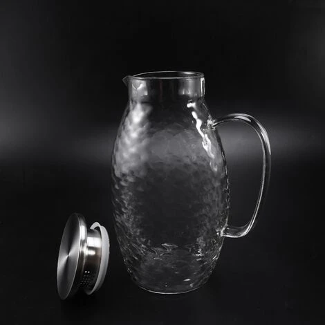 2000 Ml D'éPaisseur RéSistant à La Chaleur Marteau Verre Blanc Froid Ouvert Grande Capacité MéNage Haute TempéRature Jus De Thé Bouteille D' Froide ThéIèRe – Image 2