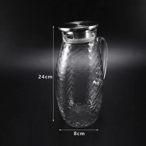 2000 Ml D'éPaisseur RéSistant à La Chaleur Marteau Verre Blanc Froid Ouvert Grande Capacité MéNage Haute TempéRature Jus De Thé Bouteille D' Froide ThéIèRe – Image 4