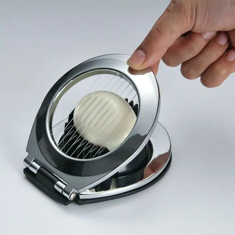 Trancheuse à œufs En Acier Inoxydable Pour œufs Et œufs, Trancheuse 2 En 1 En Métal Durable – Image 5