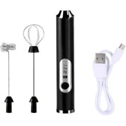 Mousseur À Lait Portatif, Mousseur Rechargeable Pour Café, Mélangeur À Fouet Pour Match De Chocolat, Frappe