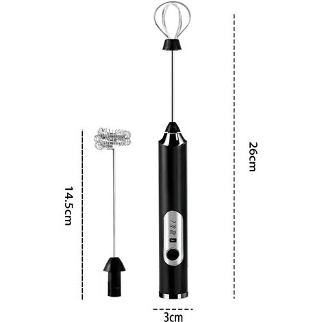 Mousseur À Lait Portatif, Mousseur Rechargeable Pour Café, Mélangeur À Fouet Pour Match De Chocolat, Frappe – Image 2
