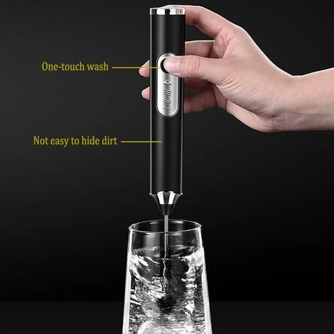 Mousseur À Lait Portatif, Mousseur Rechargeable Pour Café, Mélangeur À Fouet Pour Match De Chocolat, Frappe – Image 3