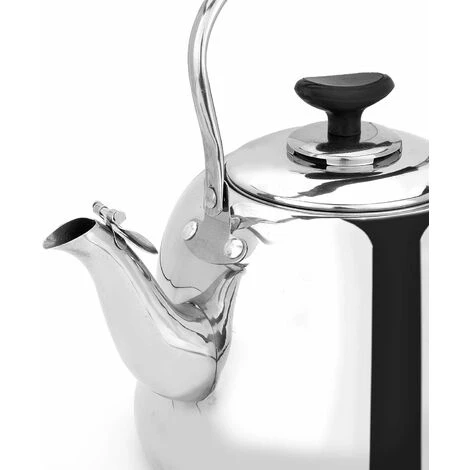 Bouilloire à Thé En Acier Inoxydable De 2 Litres Avec Passoire, Théière Sifflante Pour Bouilloire à Thé Avec Poignée Froide – Image 3